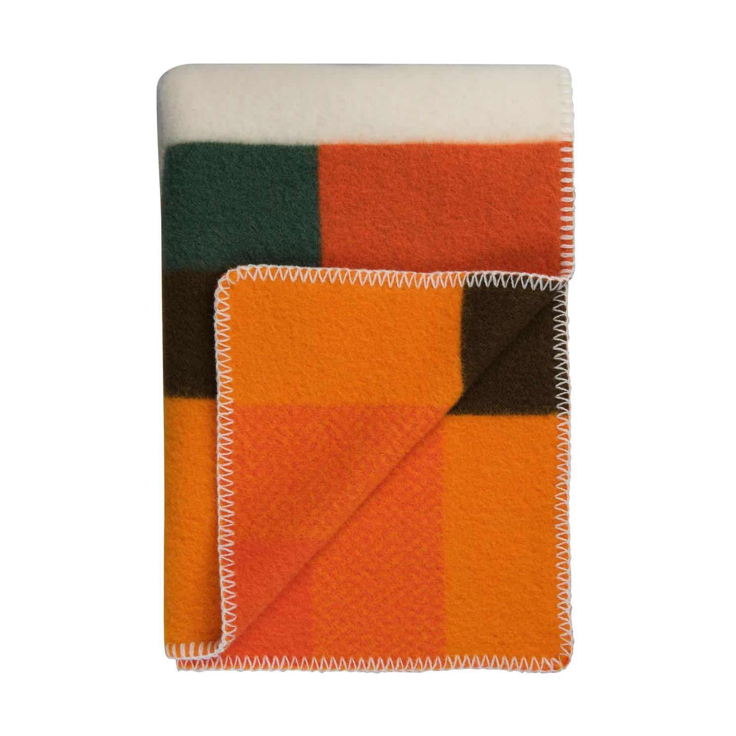 Mikkel blanket 135x200 cm, Orange Røros Tweed