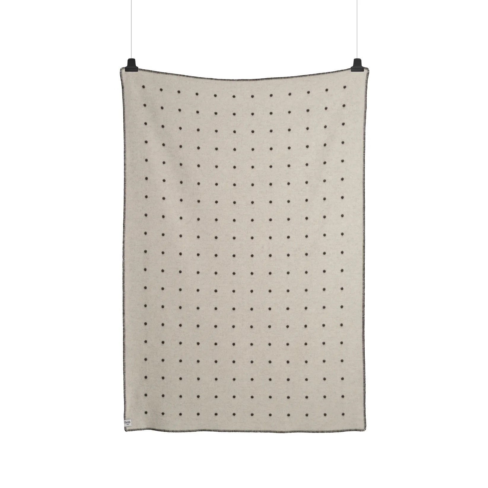 Pastille blanket 135x200 cm, Black and white Røros Tweed