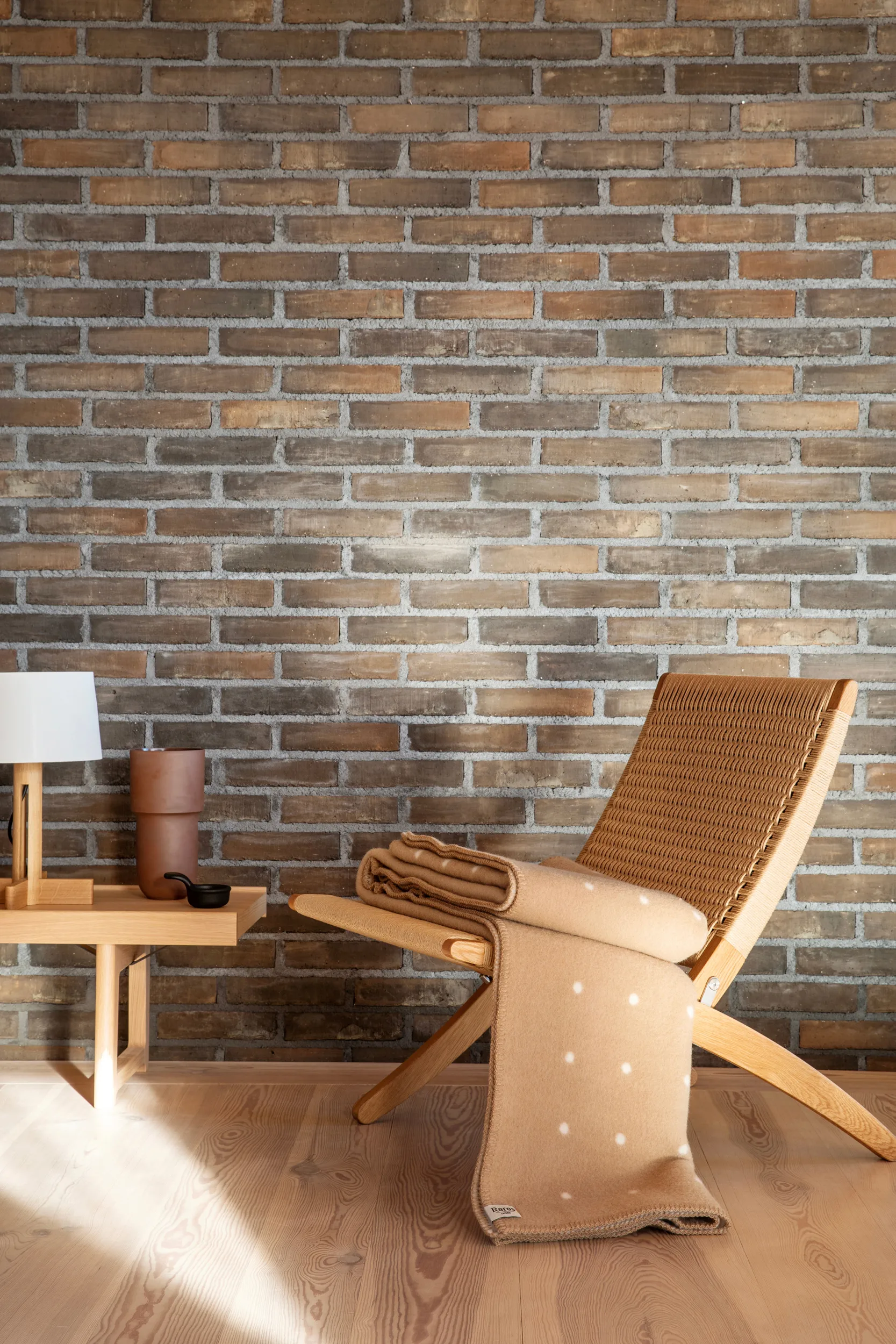 Pastille blanket 135x200 cm, Mushroom Røros Tweed