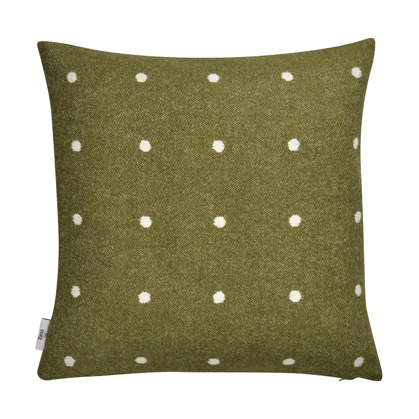 Pastille cushion 50x50 cm, Green moss Røros Tweed