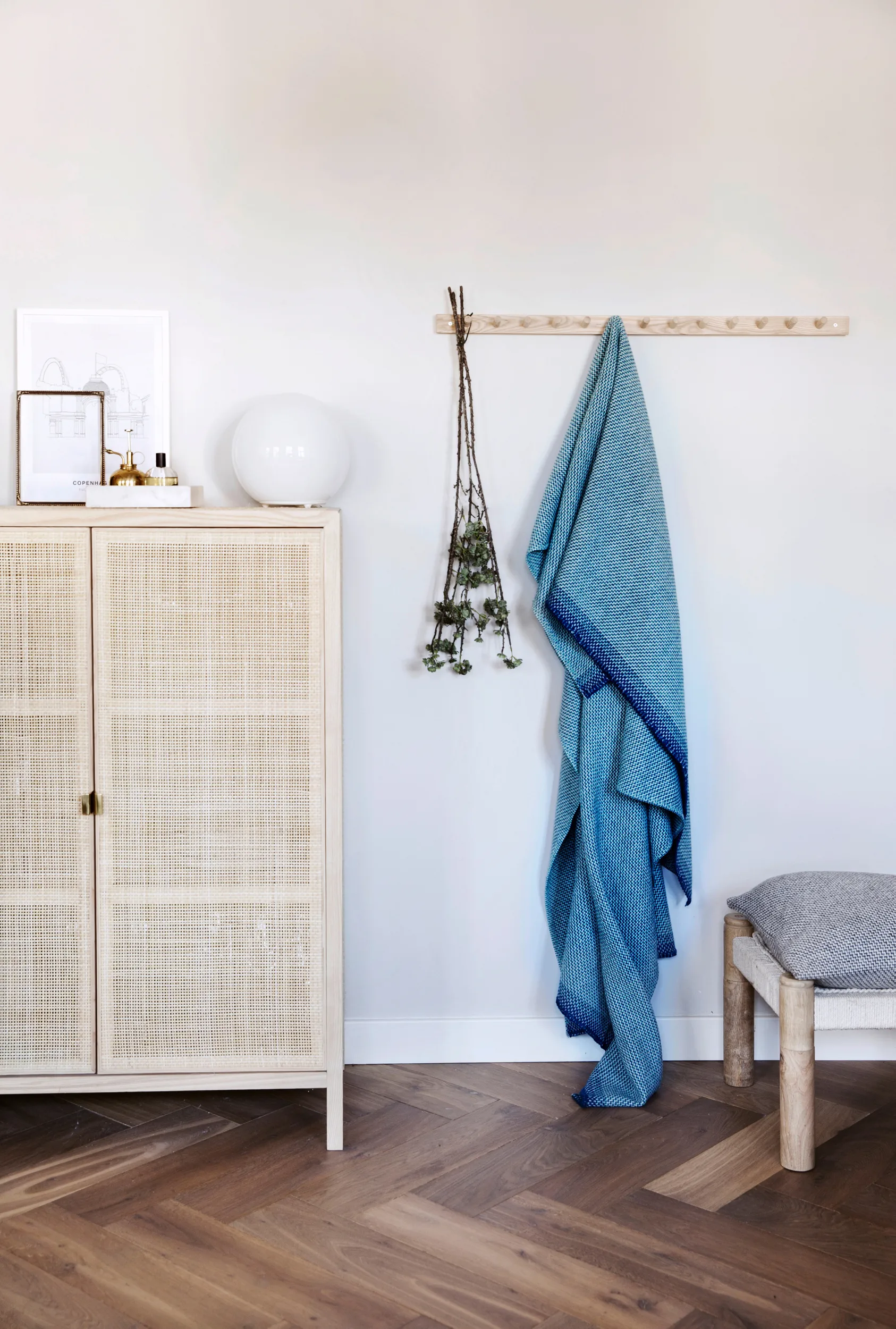 Una blanket 150x200 cm, Blue Røros Tweed