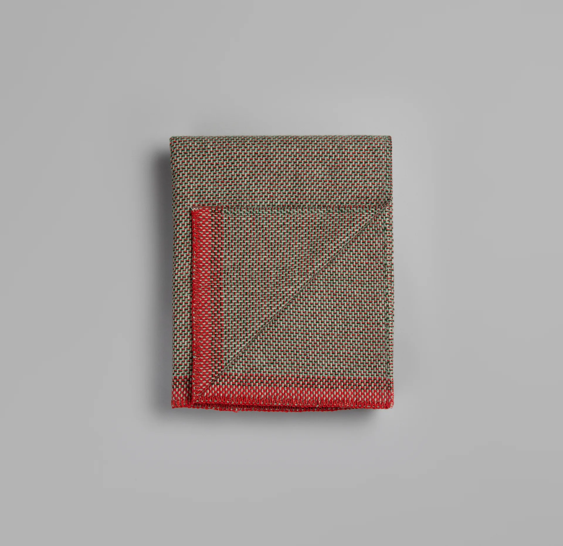 Una blanket 150x200 cm, Green-red Røros Tweed