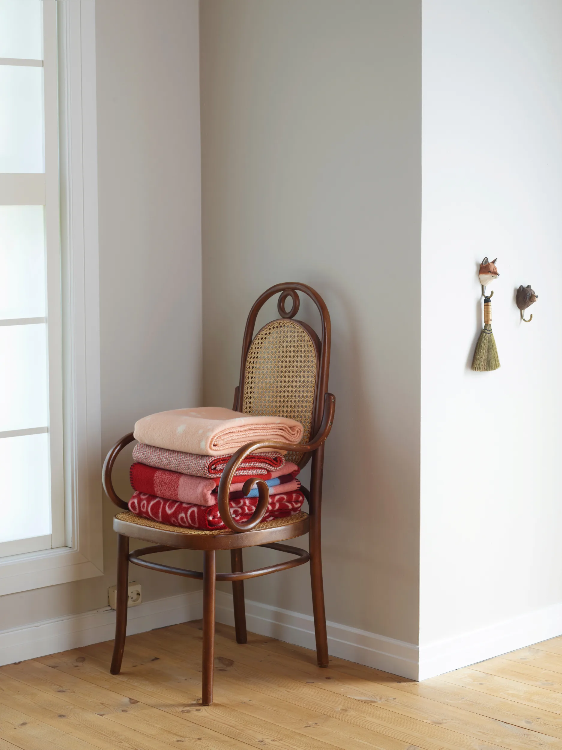 Una blanket 150x200 cm, Light red Røros Tweed