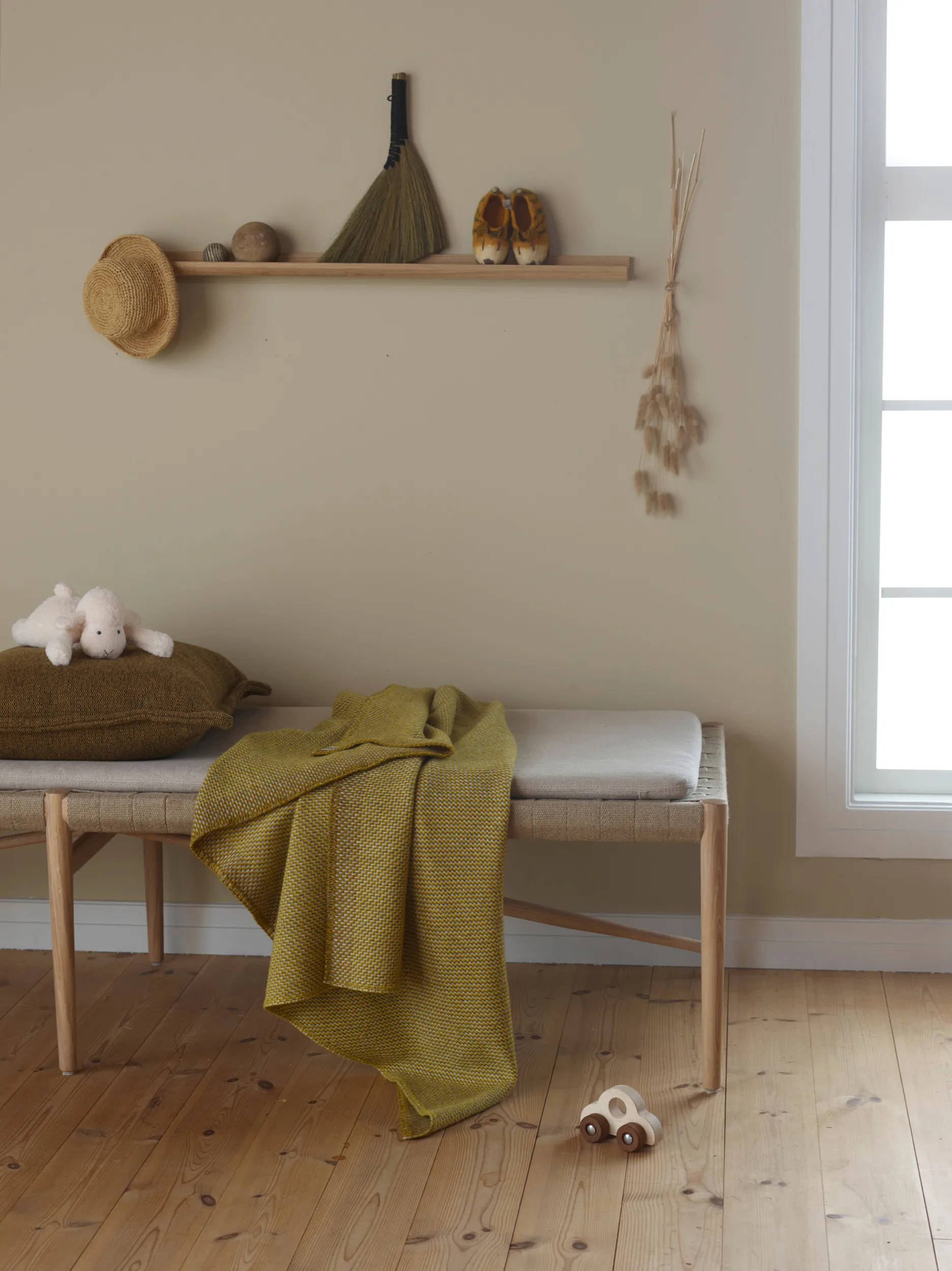 Una blanket 150x200 cm, Ochre Røros Tweed