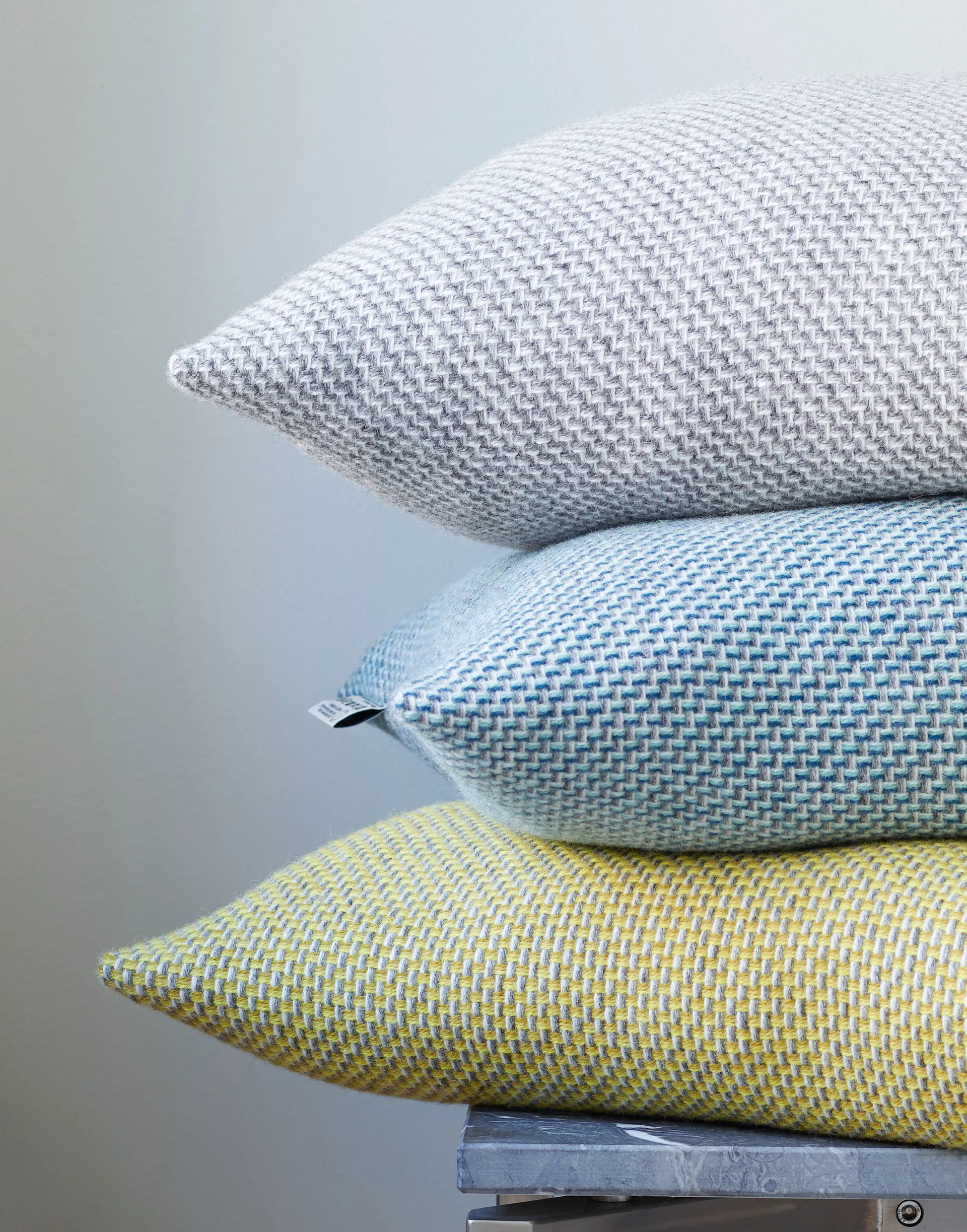Una cushion 50x50 cm, Blue Røros Tweed
