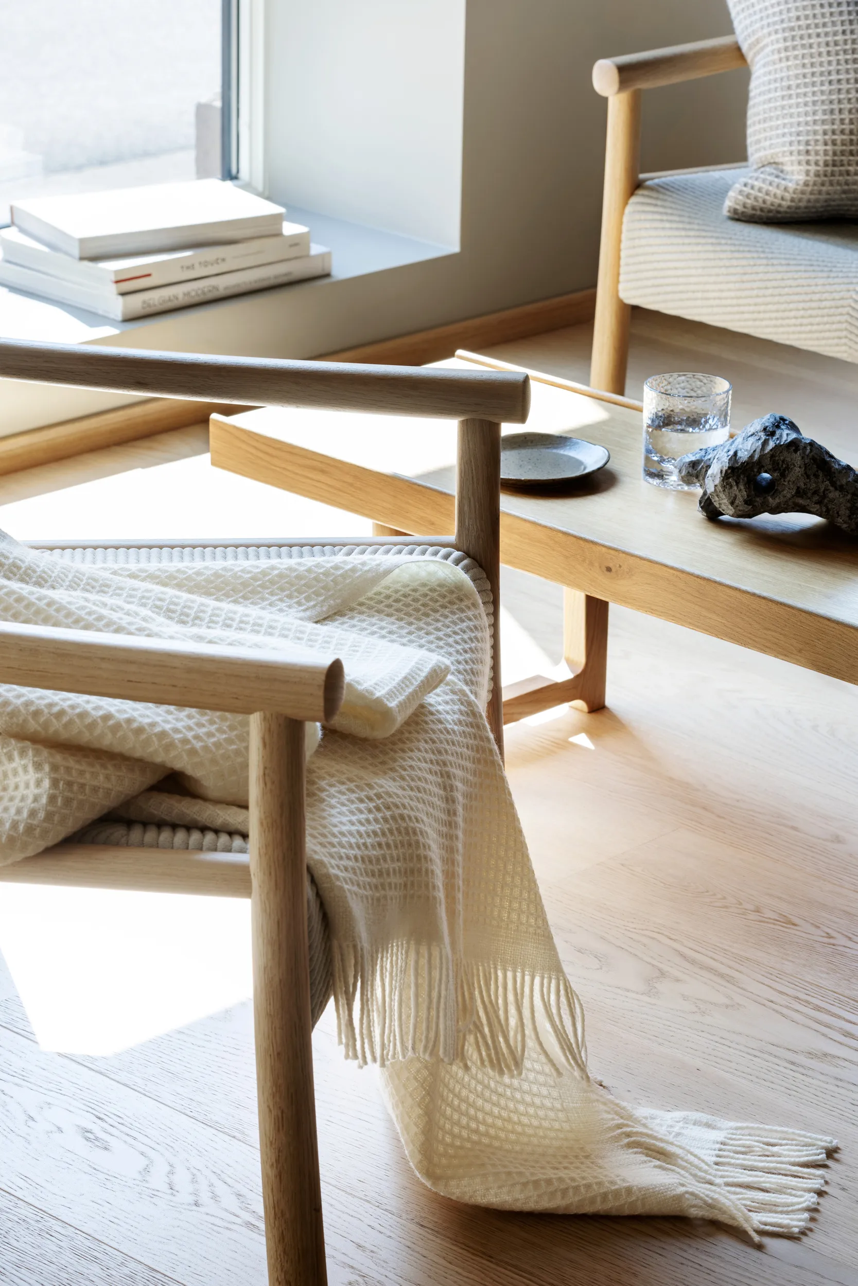 Vega throw 150x210 cm, Natural Røros Tweed