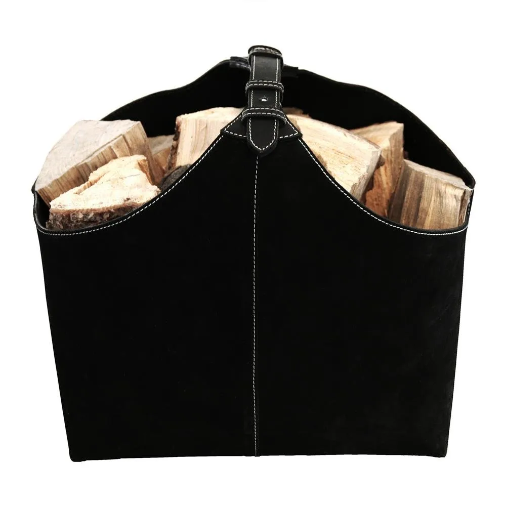 orskov firewood holder suede black | Scandinavian Design | Storage baskets | Black