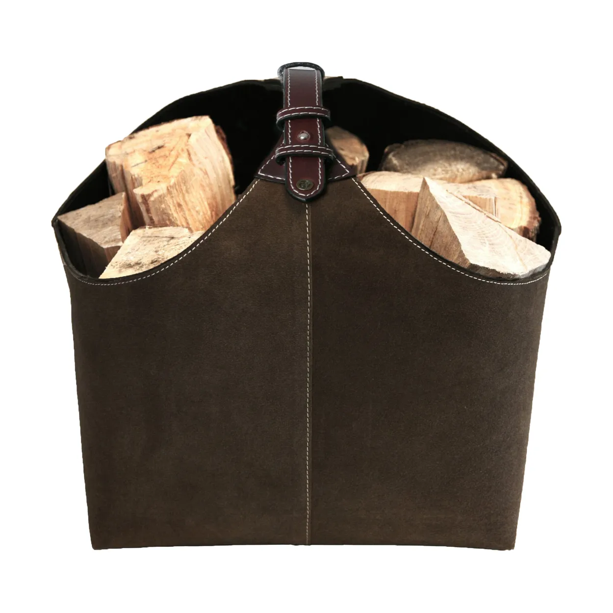 Ørskov Ørskov firewood holder suede Brown | Scandinavian Design | Storage baskets | Brown