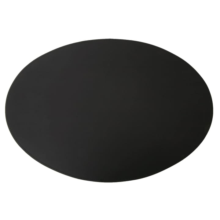 Ørskov placemat leather oval 47x34 cm - Black - Ørskov