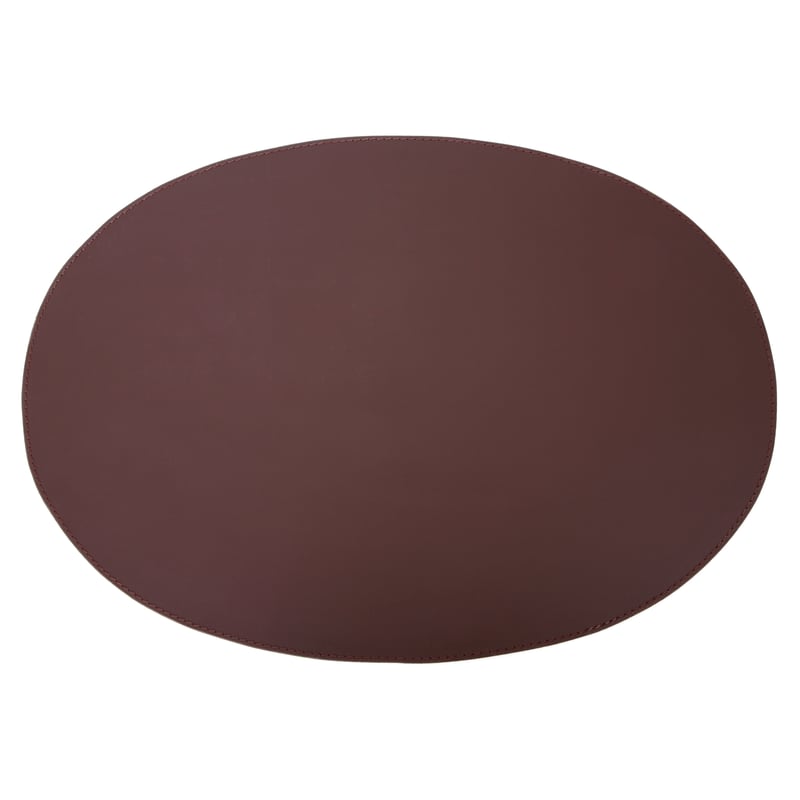 Ørskov Ørskov placemat leather oval 47x34 cm brown