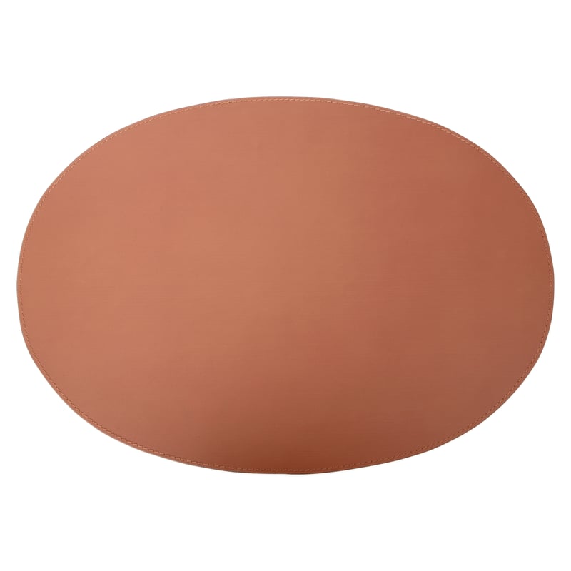 Ørskov Ørskov placemat leather oval 47x34 cm Cognac