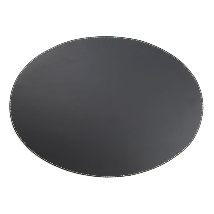 Ørskov placemat leather oval - black - Ørskov
