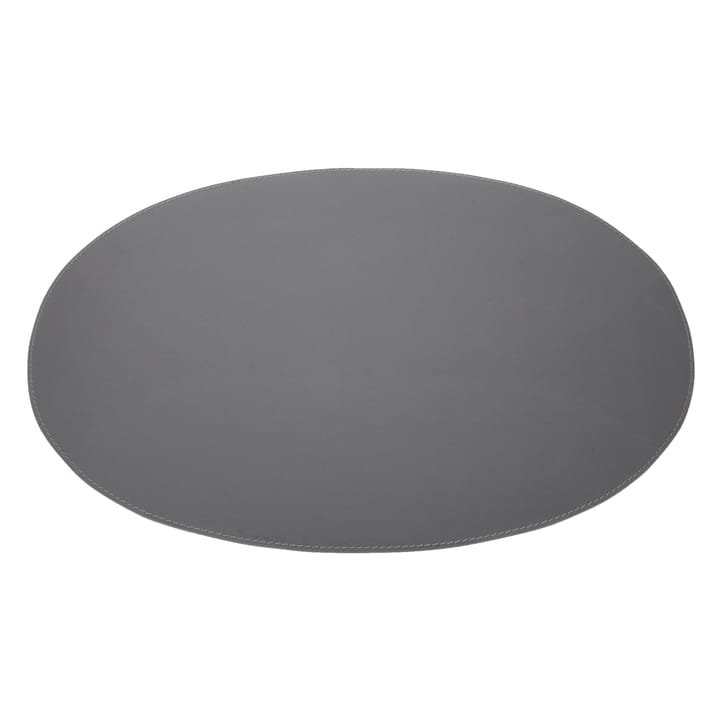 Ørskov placemat leather oval - dark grey - Ørskov