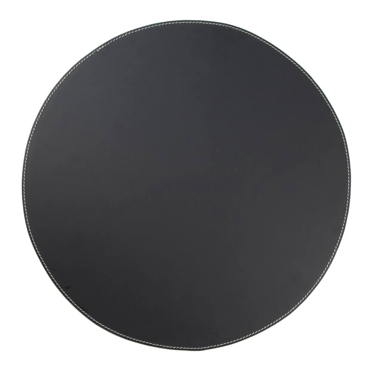 Ørskov Ørskov placemat leather round black | Scandinavian Design | Placemats | Black