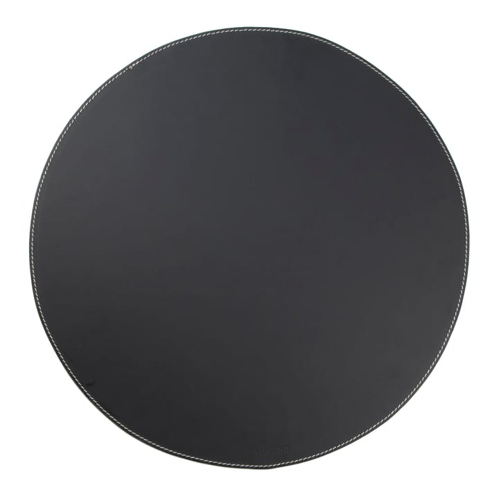 Ørskov placemat leather round - black - Ørskov