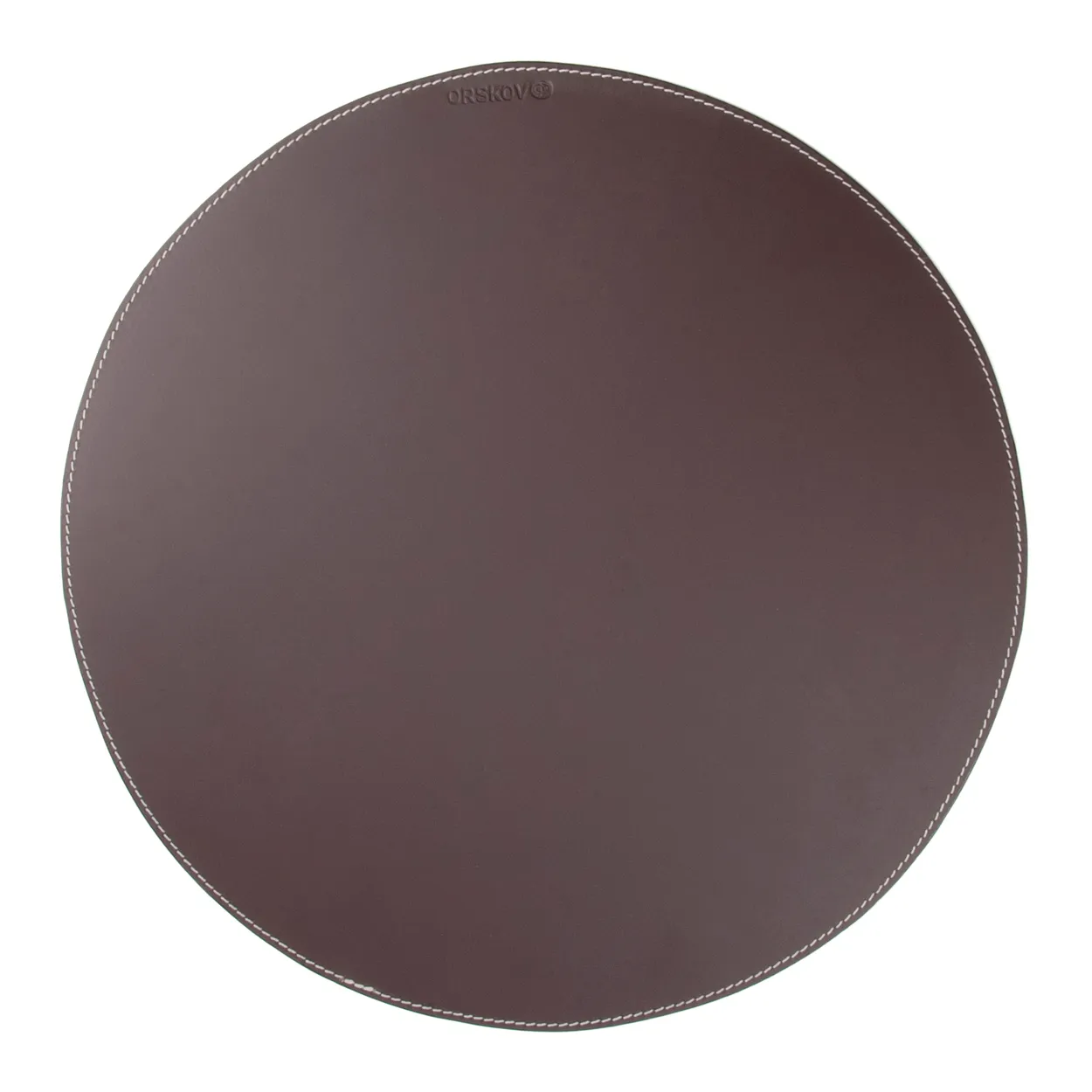 orskov placemat leather round brown | Scandinavian Design | Placemats | Brown