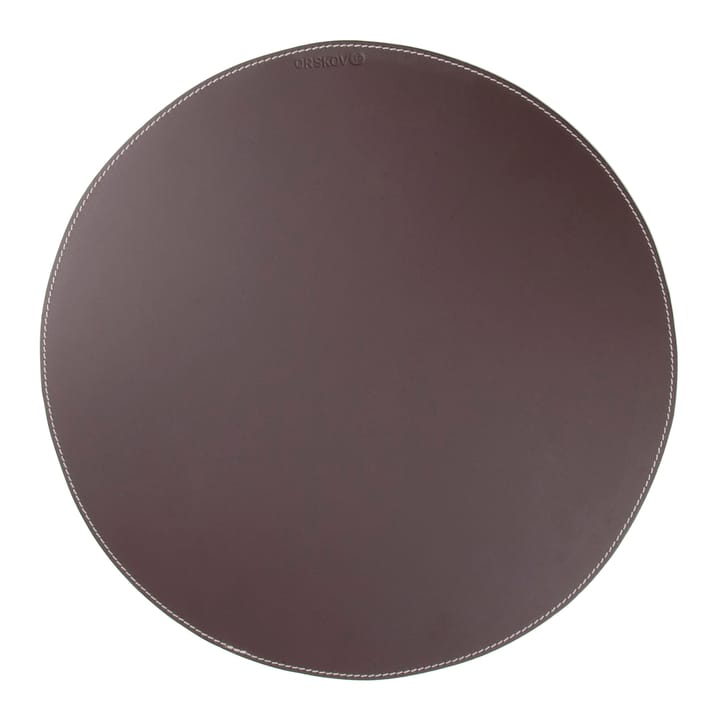 Ørskov placemat leather round - brown - Ørskov