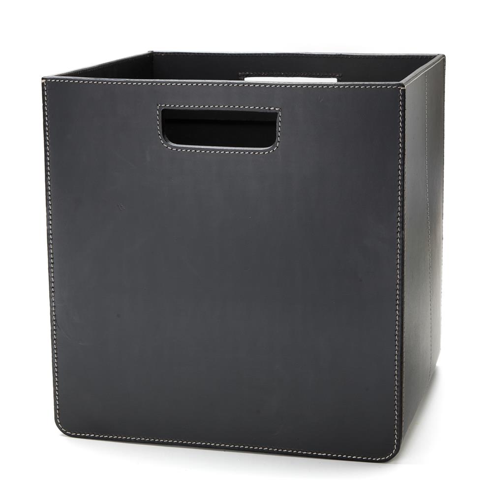 orskov storage box black with white stitches | Scandinavian Design | Storage baskets | Black