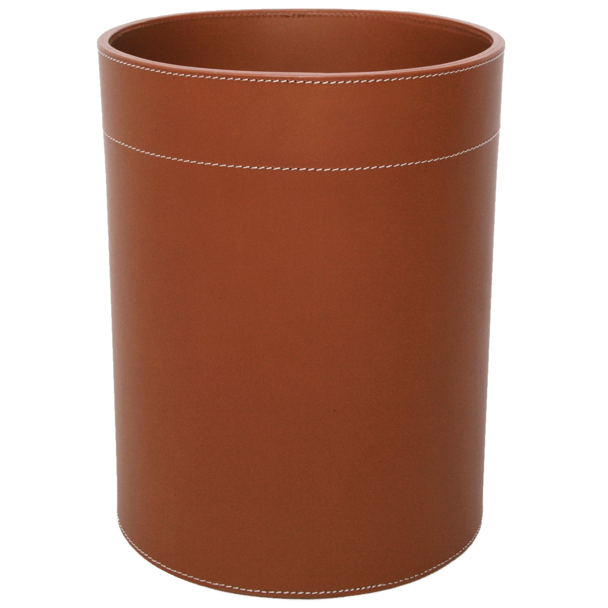 orskov waste basket leather Cognac | Scandinavian Design | Waste paper baskets & bins | Brown