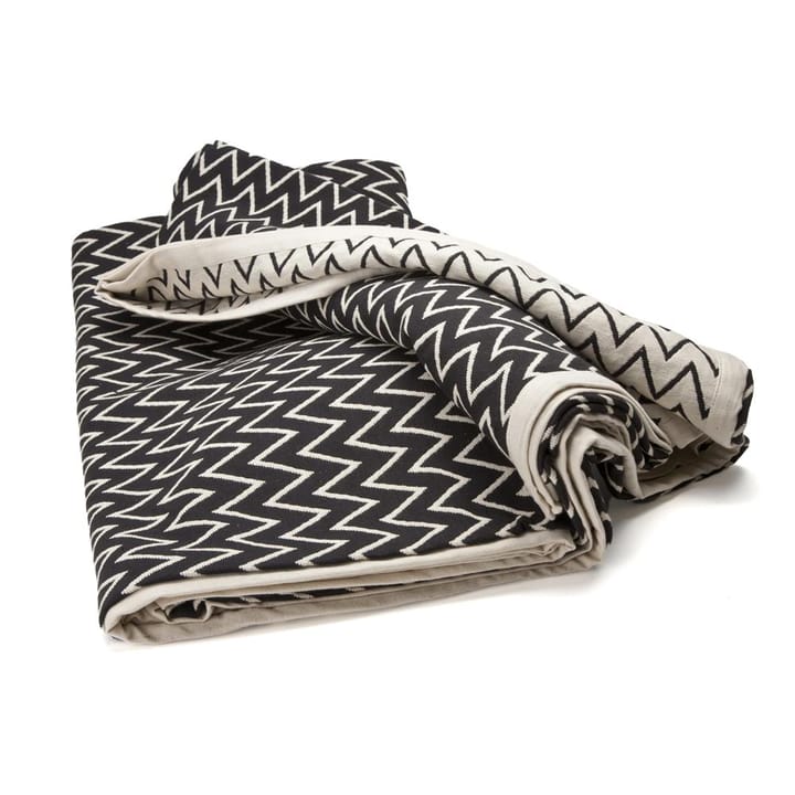 Zigzag bedspread black - 140x260 cm - Ørskov