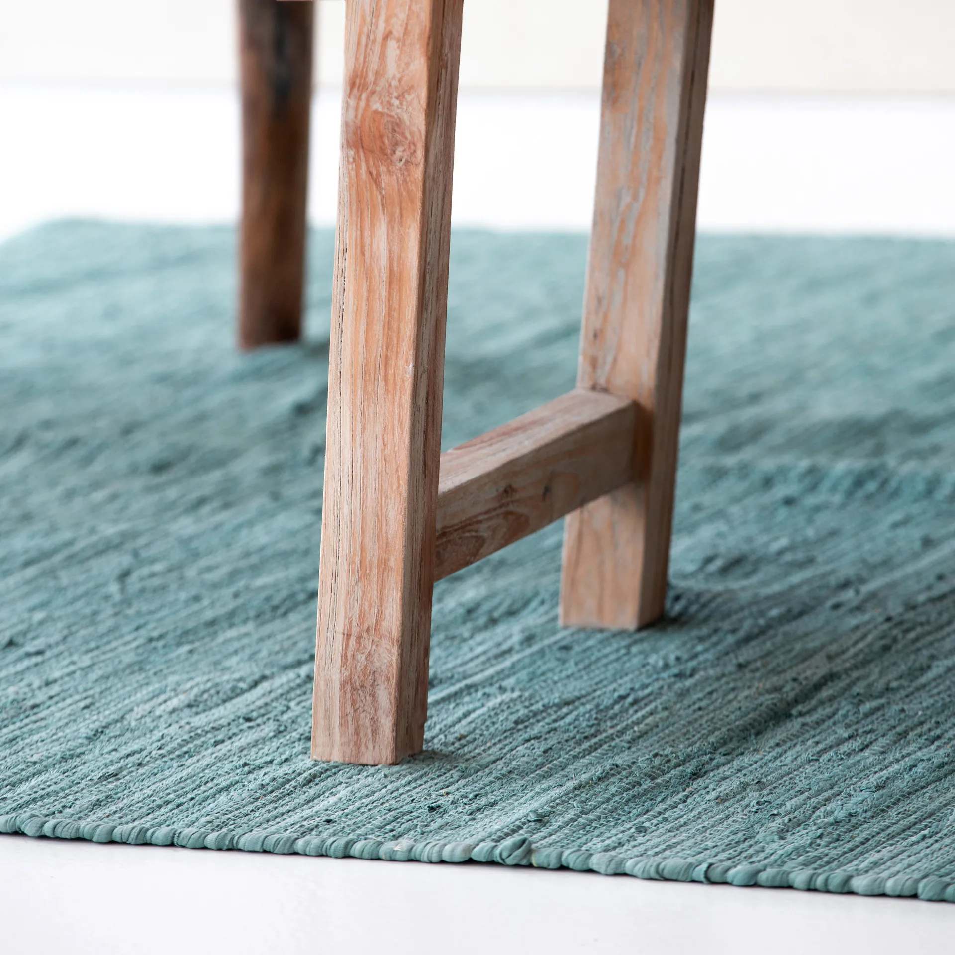 Cotton rug 140x200 cm, dusty jade (mint) Rug Solid