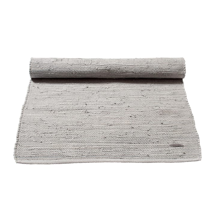 Cotton rug  140x200 cm - light grey (light grey) - Rug Solid