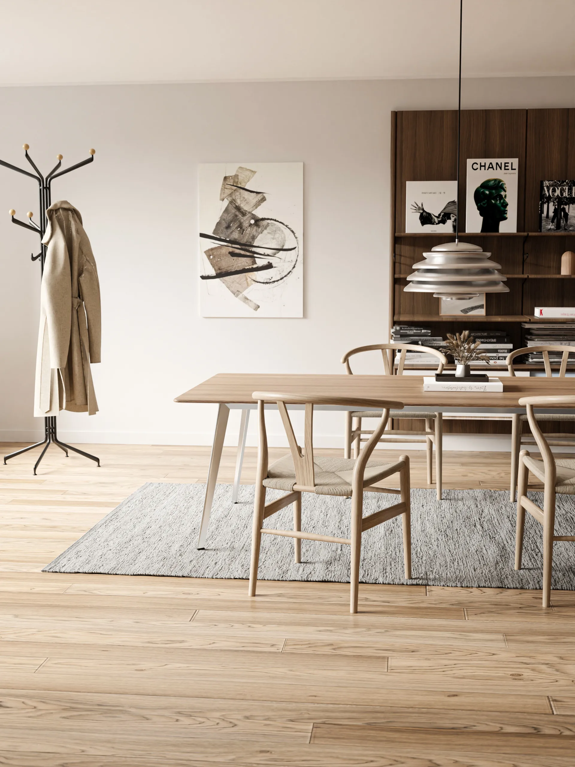 Cotton rug 140x200 cm, light grey (light grey) Rug Solid