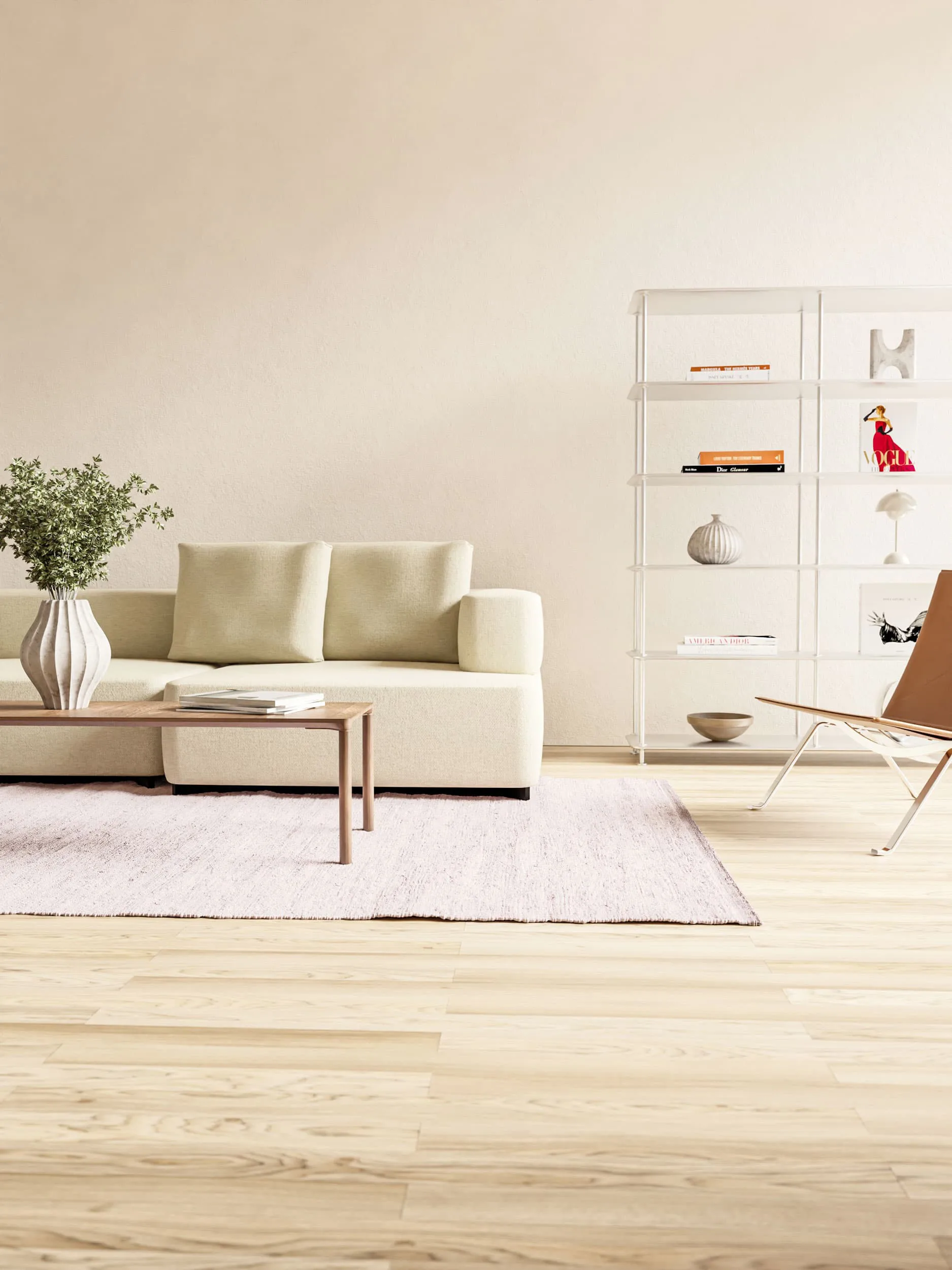 Cotton rug 140x200 cm, Milkshake Rug Solid