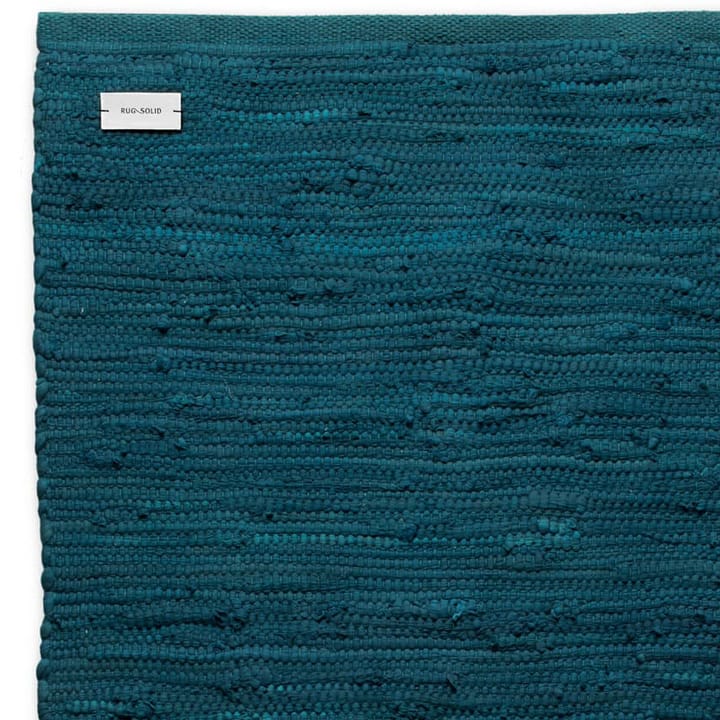 Cotton rug 140x200 cm - petroleum (petrolblue) - Rug Solid