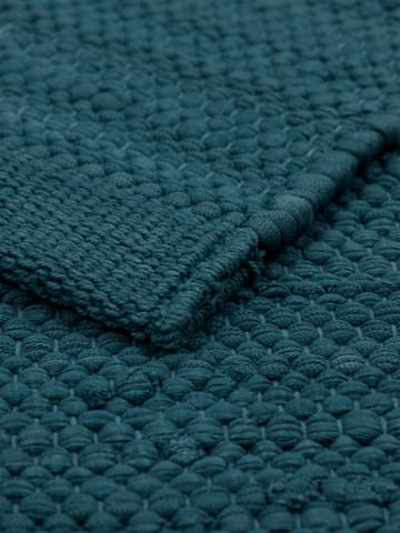 Cotton rug 140x200 cm - petroleum (petrolblue) - Rug Solid
