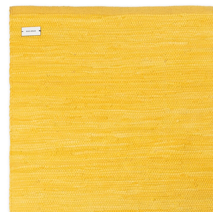 Cotton rug 140x200 cm - raincoat yellow (yellow) - Rug Solid