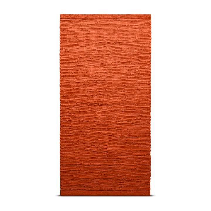 Cotton rug  140x200 cm - solar orange (orange) - Rug Solid