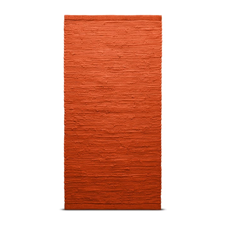 Cotton rug 140x200 cm - solar orange (orange) - Rug Solid