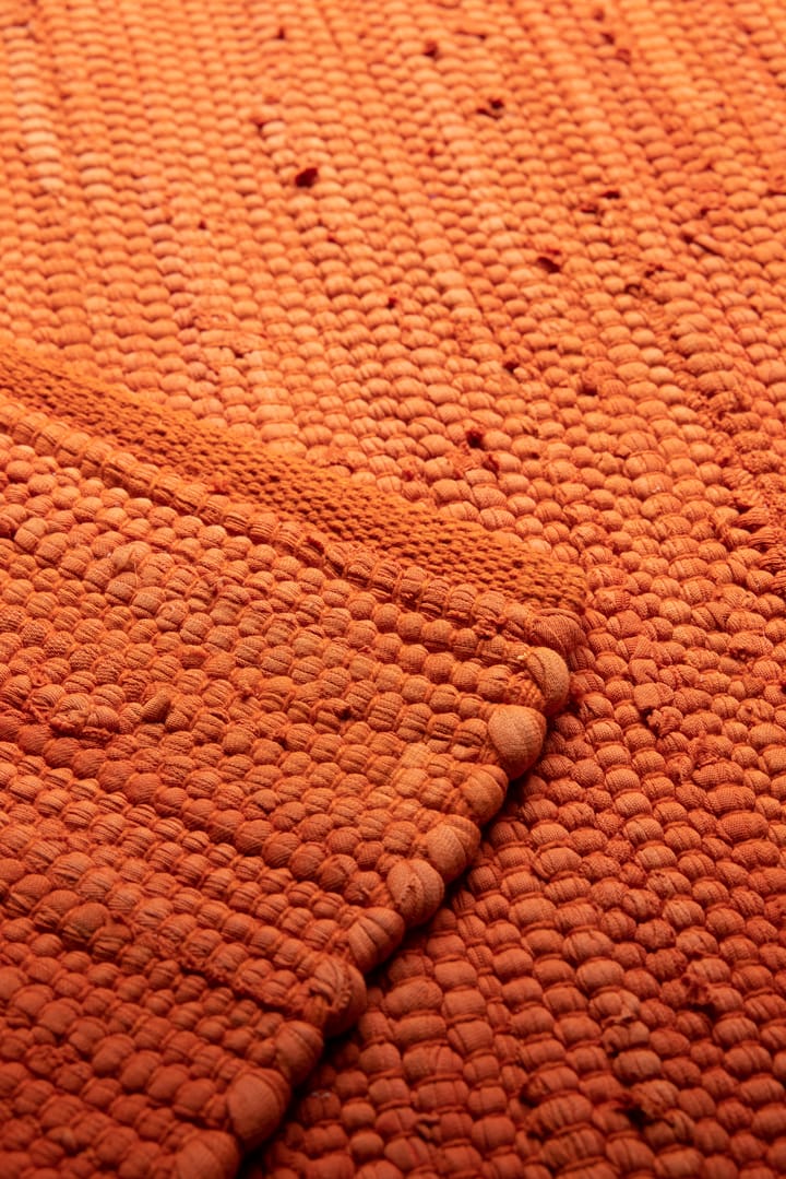 Cotton rug 140x200 cm - solar orange (orange) - Rug Solid