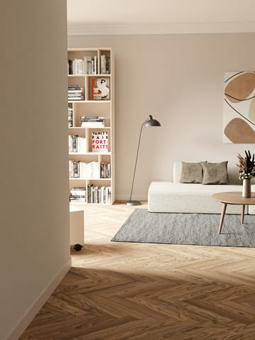 Cotton rug 140x200 cm - steel grey (grey) - Rug Solid
