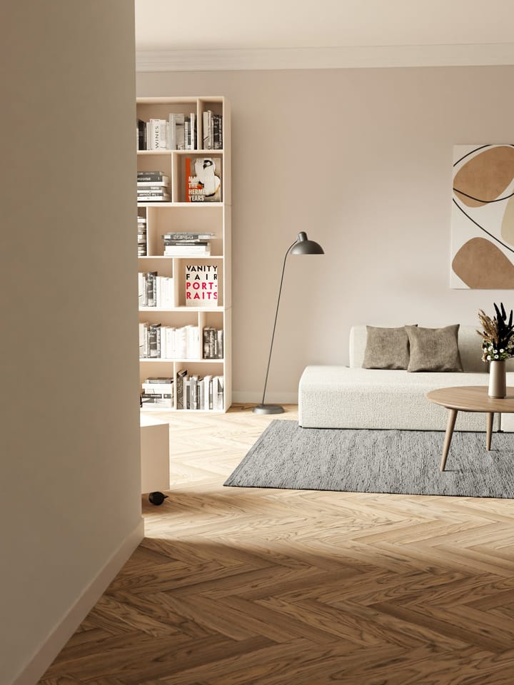 Cotton rug 140x200 cm, steel grey (grey) Rug Solid