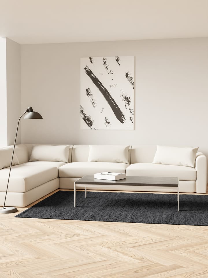 Cotton rug 170x240 cm, Charcoal Rug Solid