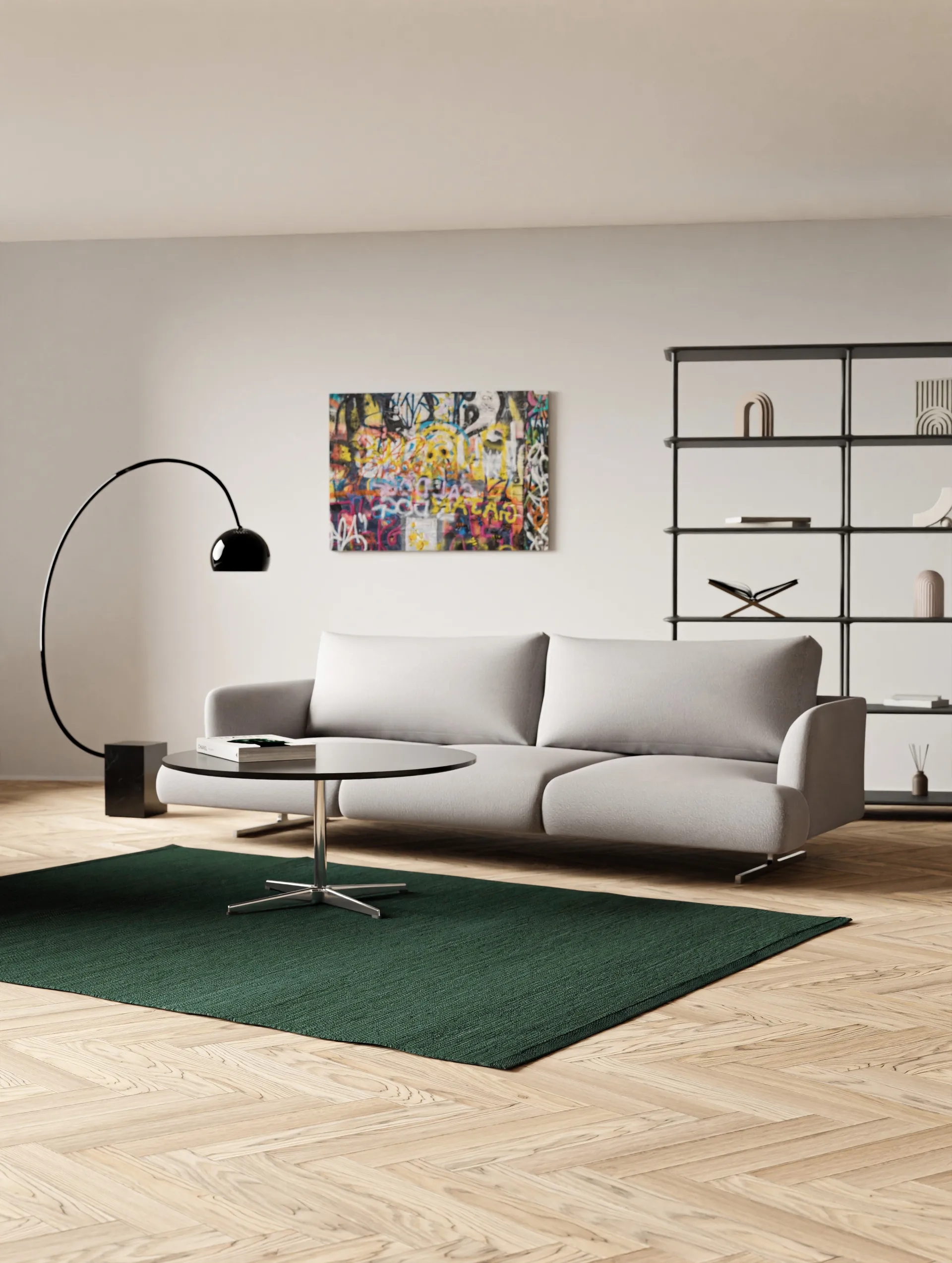 Cotton rug 170x240 cm, Moss Rug Solid