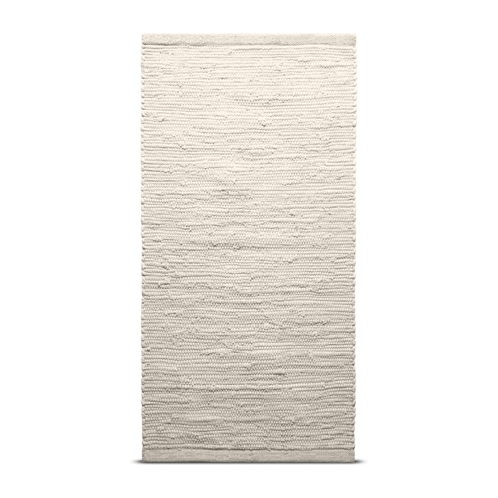 Cotton rug 65x135 cm - desert white (white) - Rug Solid