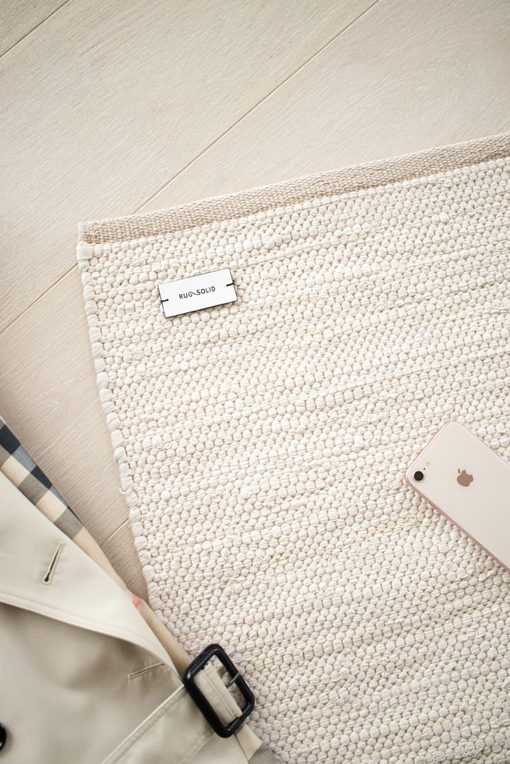 Cotton rug 65x135 cm, desert white (white) Rug Solid
