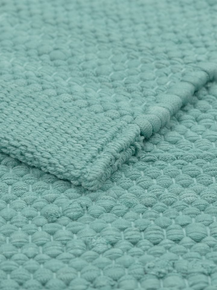Cotton rug  65x135 cm - dusty jade (mint) - Rug Solid