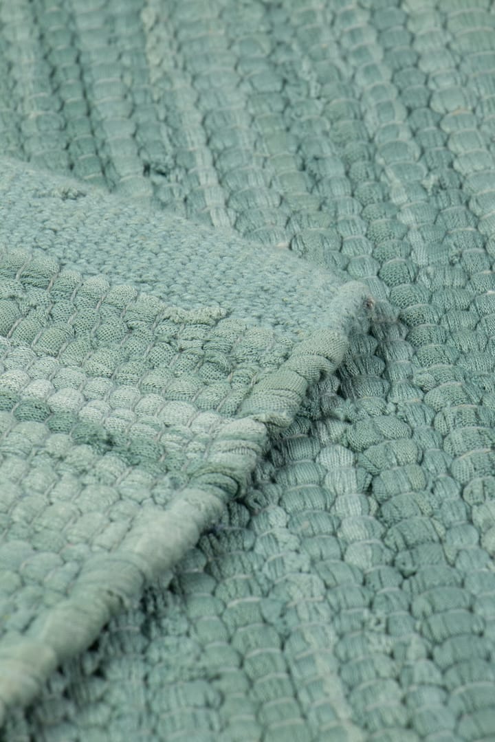Cotton rug  65x135 cm - dusty jade (mint) - Rug Solid