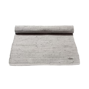Cotton rug  65x135 cm - light grey (light grey) - Rug Solid