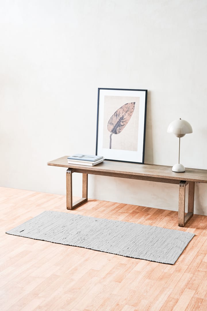 Cotton rug 65x135 cm, light grey (light grey) Rug Solid