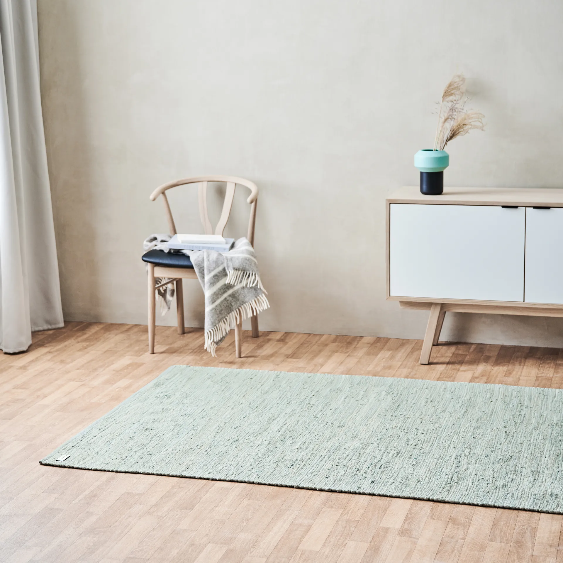 Cotton rug 65x135 cm, Mint Rug Solid