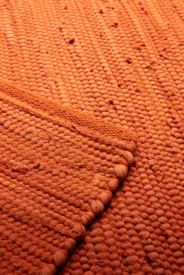Cotton rug 65x135 cm - solar orange (orange) - Rug Solid