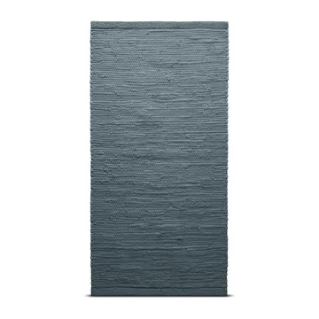 Cotton rug 65x135 cm - steel grey (grey) - Rug Solid