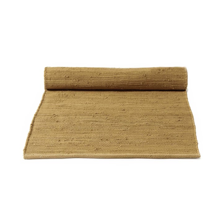 Cotton rug 75x200 cm, burnished amber (yellow) Rug Solid