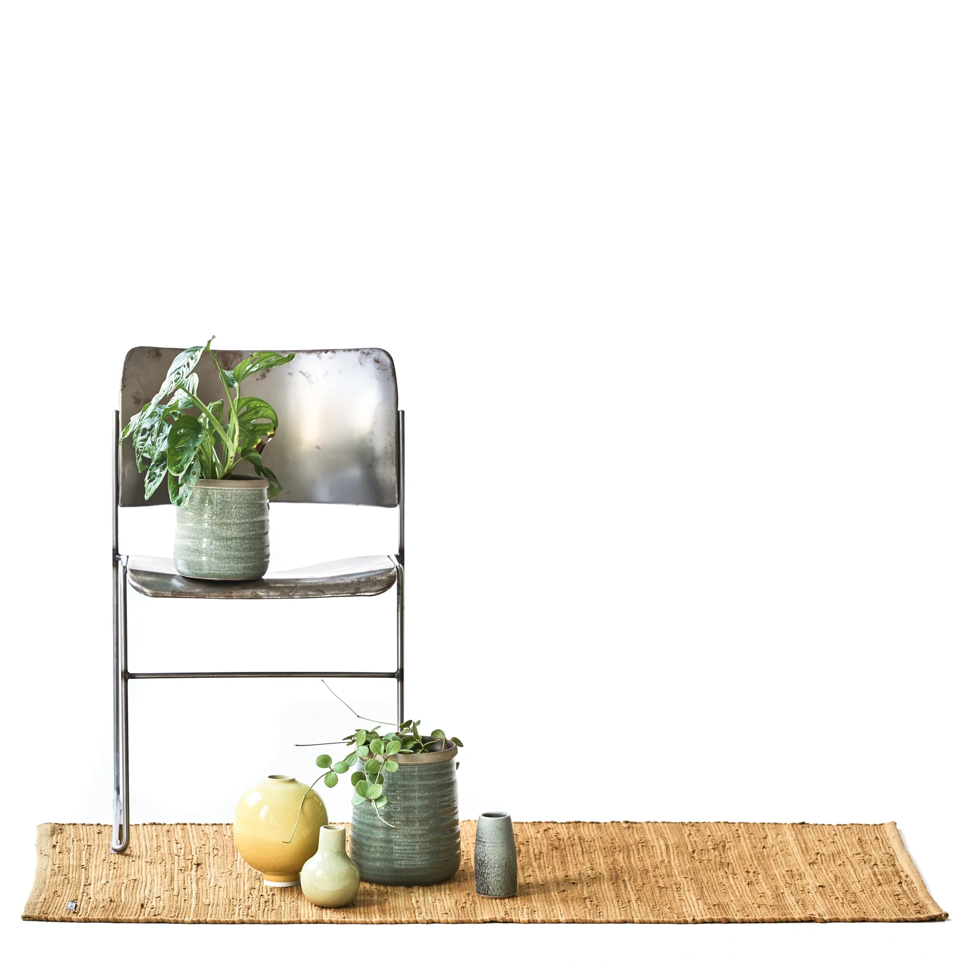 Cotton rug 75x200 cm, burnished amber (yellow) Rug Solid