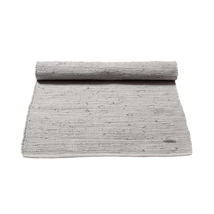 Cotton rug  75x200 cm - light grey (light grey) - Rug Solid